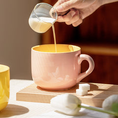 Microwaveable Large Capacity Ceramic Oatmeal Mug